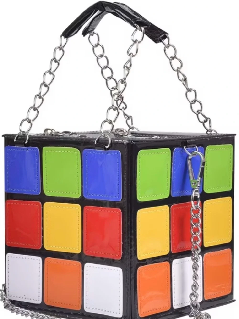 RUBICS CUBE NOVELTY MULTI COLOR CROSSBODY HANDBAG